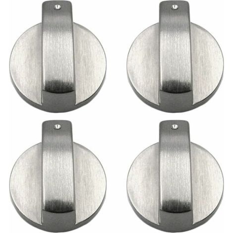 Lot de 4 boutons de cuisinière à gaz en alliage de zinc – Dimensions 6mm – Résistance à la friction – Design moderne pour cuisine (1/4)