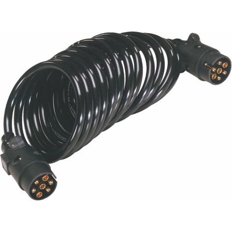 Prolunga cavo spiralato con spine 7 poli da 12V