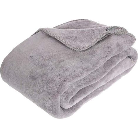 Lancio in microfibra grigio 180x230cm - Atmosphera créateur d'intérieur