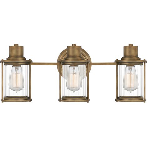 Elstead Quoizel Riggs Lampada da parete in ottone anticato, IP44 (1/4)