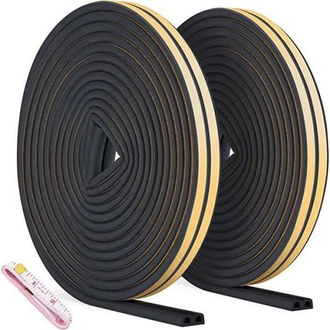 Bande De Joint - 6 M - Isolation Acoustique Et Protection Intempéries - Pour Portes Et Fenêtres - Lot De 2 (1/4)