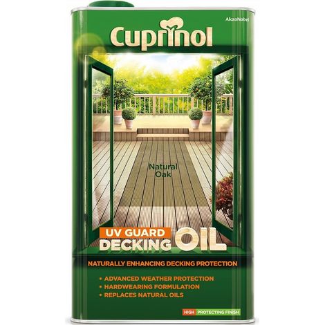 Cuprinol UV Guard Decking Oil - Natural Oak - 5 Litres