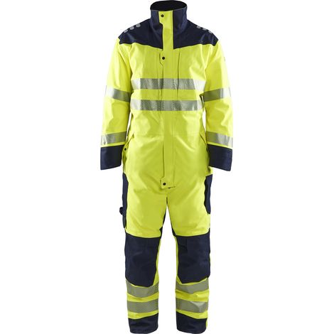 Tuta da lavoro invernale multinorme 6317 - Giallo fluorescente/Marine XS
