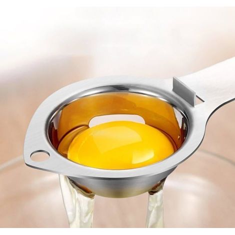 Acier inoxydable Séparateur d'oeufs Gadget de cuisine Séparateur blanc de jaune d'oeuf (1/4)