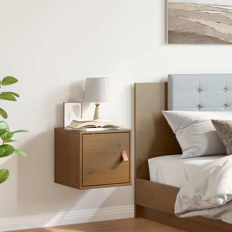 vidaXL Armario de pared madera maciza de pino marrón miel 31,5x30x30cm (1/5)