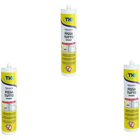 ADESIVO DI MONTAGGIO PER INTERNI TEKAFIX BT  ml.300 bianco -PER  3 PZ FER 290791