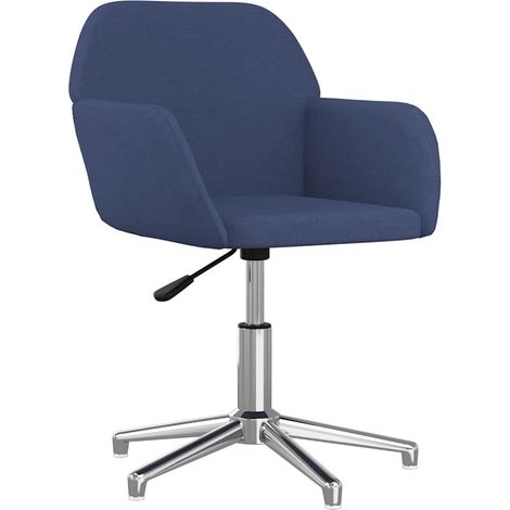 Maison Exclusive - Bürostuhl Drehbar Blau Stoff (1/5)