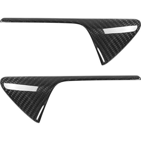 Coppia di coperture per prese d'aria laterali per telecamera, finiture in vera fibra di carbonio per Model 3 SXY, decorazione esterna (lucida)