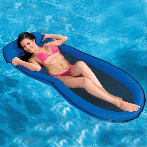 Matelas semi immergé maille intex - coloris bleu (1/2)