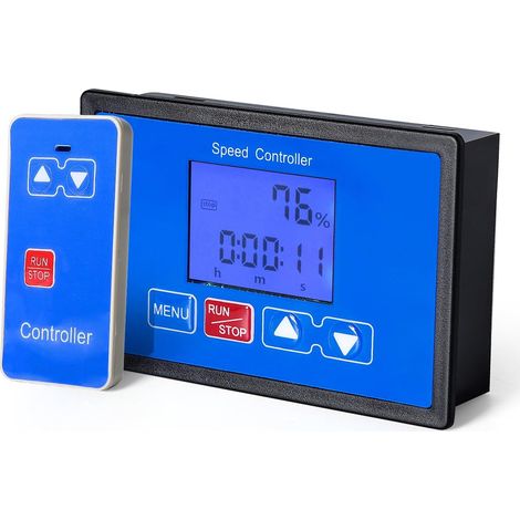 Lntyq Variateur de Vitesse, Contrôleur de Vitesse de Moteur à Courant Continu à Télécommande sans Fil Réglable LCD DC 6,5V-55V 30A