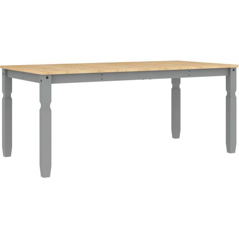 Table de salle à manger,Table à manger Corona gris 180x90x75 cm bois massif de pin CFW83672 (1/5)