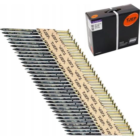 Clous agrafés - 3,1x90 mm - Acier galvanisé - Haute résistance - Compatibles avec toutes les cloueuses (1/5)