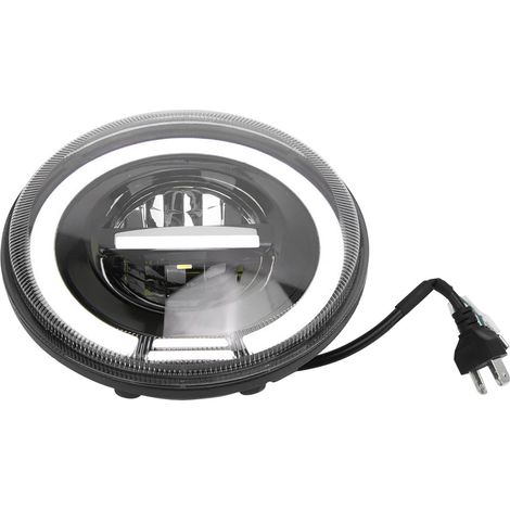 Phare Moto LED 7 pouces Angle Eye Rond IP67 Étanche 12-80V Rouge Jaune Éclairage Universel (1/5)