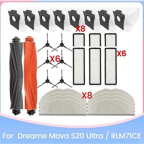 Filtre pour aspirateur brosse pour aspirateur Filtre de brosse pour aspirateur filtre de 29PCS Brosse Filtre Sac à poussière Serpillière Cloth Kit pour S20 Ultra/RLM71CE Aspirateur pièce détachée (1/5)