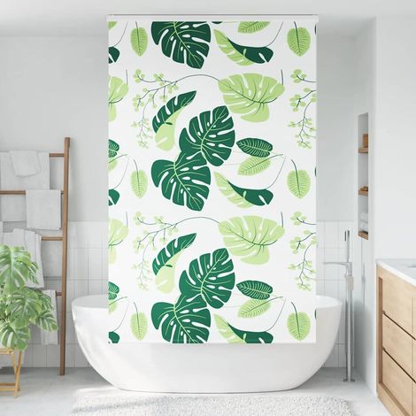 Store enrouleur de douche,Store à rouleau avec cassette largeur du tissu 116 cm CFW8365049 (1/5)