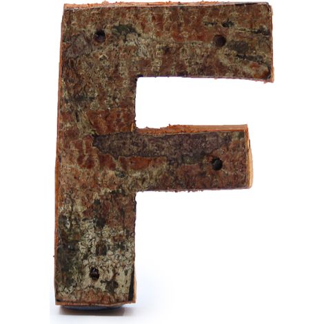 Lettre d'écorce rustique - "E" - 7 cm- Vendu par 1