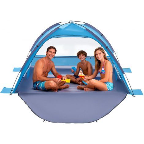 Tente de Plage pour 3 Personnes - Abri de Plage Anti UV UPF 50+ (1/5)
