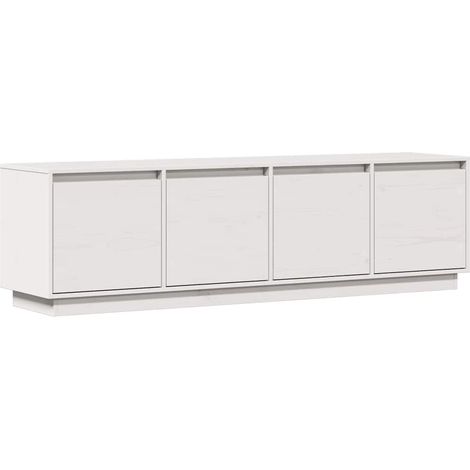 Maison Exclusive - TV-Schrank Weiß 156x37x45 cm Massivholz Kiefer