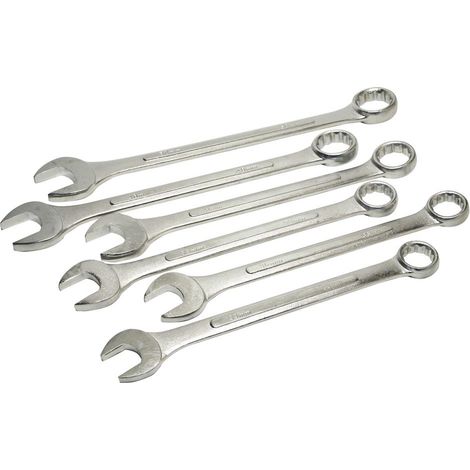 HILKA SPANNER SET LARGE 6PC COMBINATION METRIC 33MM - 50MM Ring Open 17300602