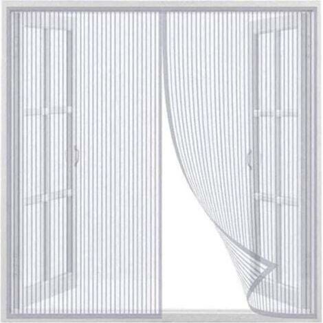 Zanzariera magnetica per finestre, zanzariera per porte, mantiene traspiranti gli spazi di porte e finestre, bianca, 90x150 cm