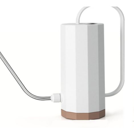 Arrosoir jardin à bec long en acier inoxydable courbé pour plantes succulentes et fleurs, arrosoir intérieur extérieur, capacité pratique, couleur ivoire (1/3)