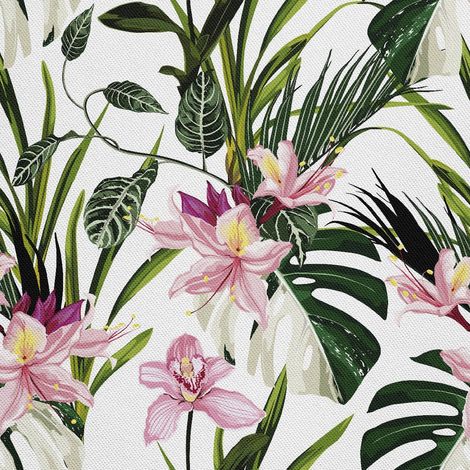 Dekorativer Outdoor-Stoff Oxford - Motiv Rosa Oleander I DX319 (1/5)