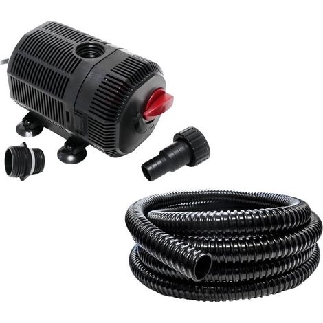 Pompe bassin de jardin efficace 2700 l/h 45W. + 5 m de tuyau 25mm Pour Bassins de max. 3000 l (1/5)