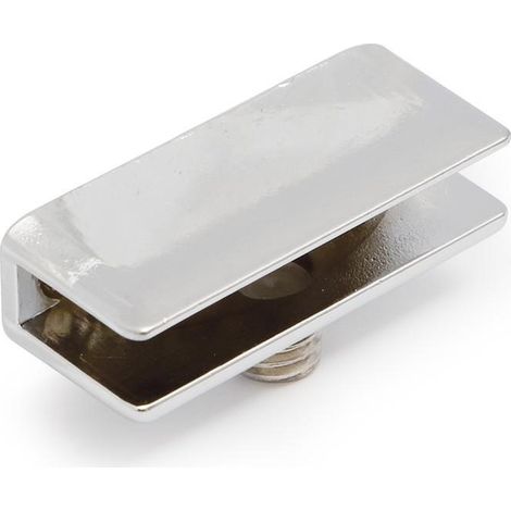soporte rectangular para cristal. zamak. cromo ( color:000000 2) (1/2)