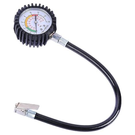 Mini Tyre Pressure Gauge Flexible Hose Pressure Gauge Meter Tester, Bike, Motorcycles, Trucks, Car (1/5)