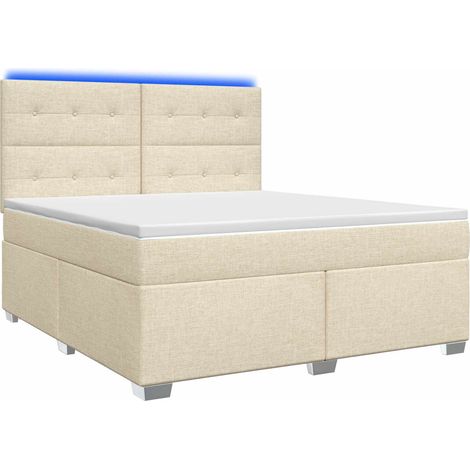 Maison Exclusive - Boxspringbett mit Matratze Creme 180 x 200 cm (1/5)