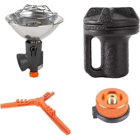 Kit de chauffage de camping portable avec réchaud à gaz pour réservoirs supérieurs, idéal pour la randonnée et la pêche en plein air. (1/5)
