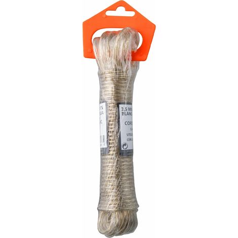 CORDON ALAMBRE FORRADO 3,5mm. 20M BLANCO