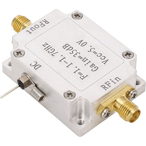 Amplificateur de signal faible bruit oscillographie radiofréquence amplificateur RF 5.0VDC 35dB gain 1.1‑1.7GHz (1/5)