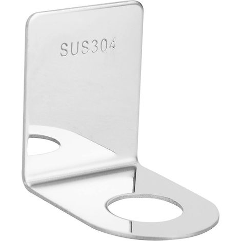 Porte-gel douche/shampoing pratique en acier inoxydable pour salle de bain, sans perçage, avec crochets robustes et sans couture (diamètre intérieur 27 mm).-27mm-Silver (1/4)