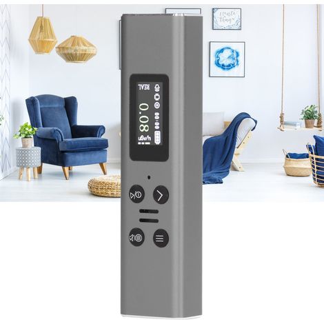 Détecteur de radiations domestique, compteur Geiger, moniteur de radiations, dosimètre personnel, rechargeable par USB, argent. (1/5)