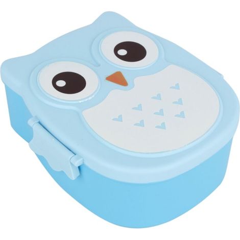 Boîte à déjeuner en plastique portative en forme de hibou de dessin animé, récipient alimentaire sûr pour micro-ondes