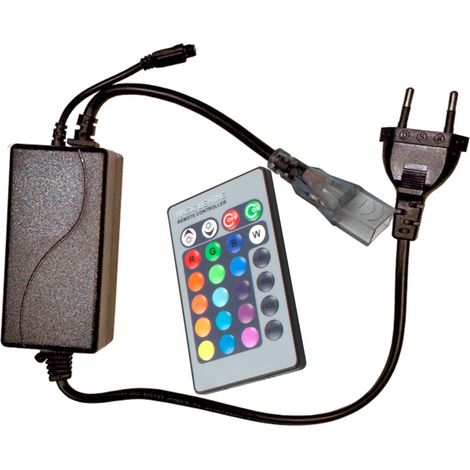 CONTROLADOR TIRA LED MATEL 230V RGB 24FUNCIONES (1/2)