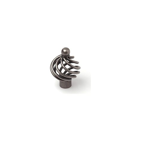 Pomo en acero con acabado plata, dimensiones: 53x33x33mm, Ø: 33mm - (1/5)