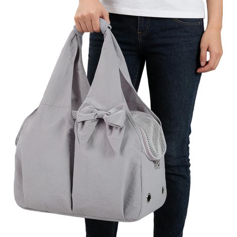 Sac pour Chien Sac de Transport à fenêtre grillagée avec Poches latérales Sac de transport pour animal Pour en Intérieur, Maison, Voiture, Randonnée, Vélo (1/5)