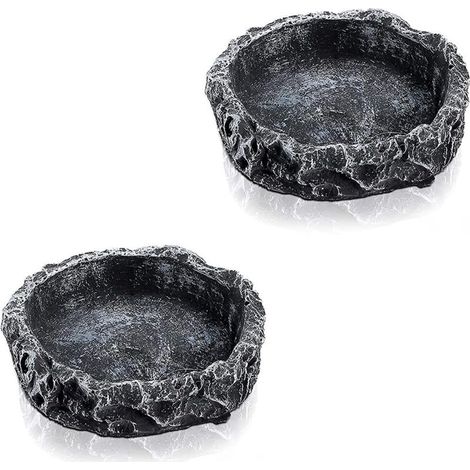 pieces reptile food and water bowl, tortoise house, reptile feeder, turtle drinker, reptile food and water bowl drinker, for lizard, turtle, chameleon, gecko