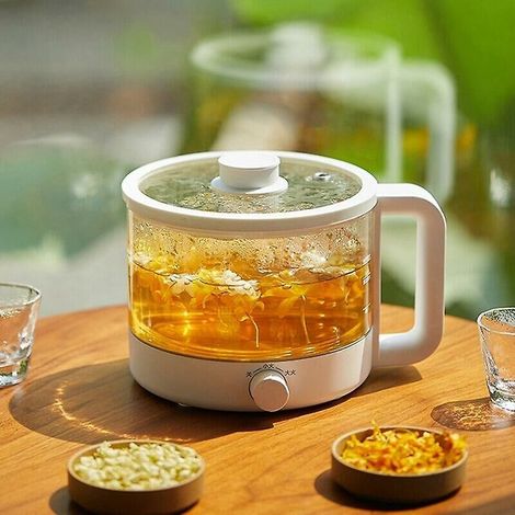 VURAHOME - 1,2L Elektrischer Glas-Multikocher Mini-Topf Schongarer für Eintöpfe, Breie, Suppen, Gesunde Lebensmittelkonservierung (1/5)