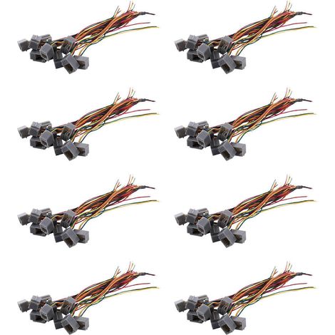 80 pièces 616E 4P4C RJ9 Female Telephone connecteur adaptateur W 4 Wires 8cm (1/5)