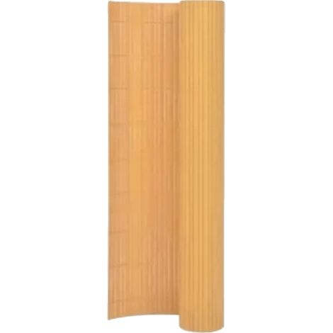 Valla de jardín, 110 x 300 cm, material PVC, diseño de doble cara, color amarillo, protección de la privacidad. (1/5)
