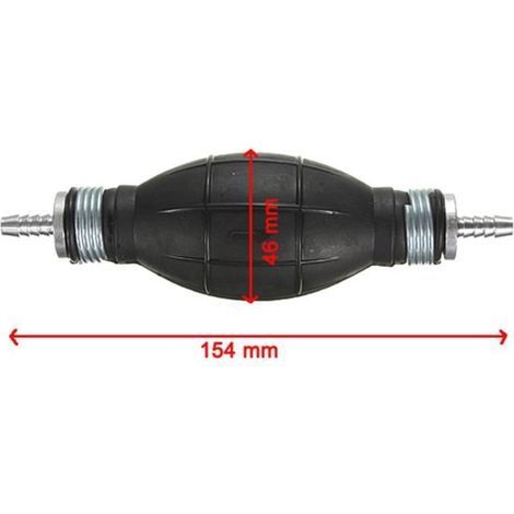 6MM POMPE À CARBURANT POMPETTE POIRE D'AMORCAGE GASOIL ESSENCE DIESEL CLAPETTE (1/3)