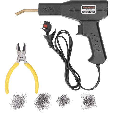 Agrafeuse chauffante 50 W pour garage, kit de réparation de pare-chocs de voiture, machine de soudage et de réparation, noir, prise britannique 220 V (1/5)
