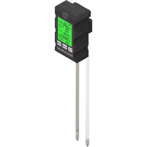 Misuratore di terreno intelligente 6 in 1 con doppia sonda, display digitale retroilluminato, misurazione di temperatura, umidità, fertilità, pH, luce solare, umidità dell'aria, termometro a batteria, (1/5)