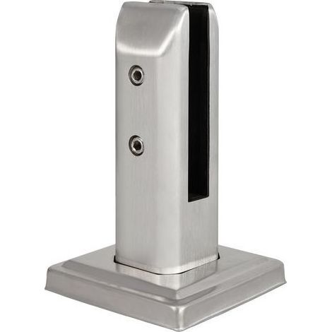 Pinces à verre carrées pour garde-corps en verre trempé de 10 à 12 mm, pince de montage de verre, épaisseur de 3 mm pour balcon, jardin, piscine, escalier, argent (1/3)