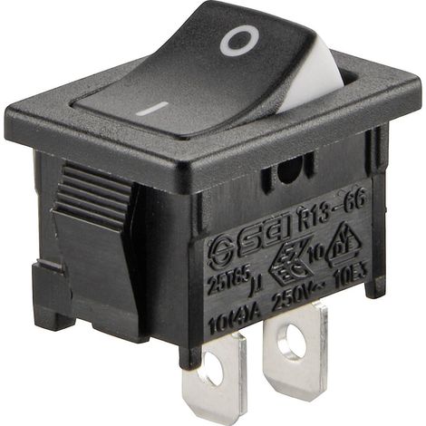 Interrupteur à bascule TRU COMPONENTS TC-R13-66A3-02 1587504 250 V/AC 6 A 1 x Off/On à accrochage 1