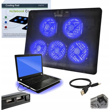 Base di raffreddamento silenziosa per laptop, 3 modalità operative, 2 porte USB, 12-17 pollici.