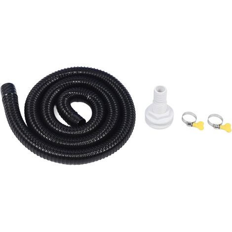 Kit D'Installation de Pompe de Cale, Tuyau de Pompe de Cale Noir 1-1/8 Pouces étanche, Tuyau de Pompe de Cale à Installation Facile pour Pompes de Cale avec Sortie de 1-1/8 Pouces (1/4)